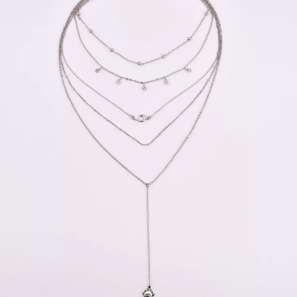 *Katya* Layered Chain Necklace - Picture 2 of 6